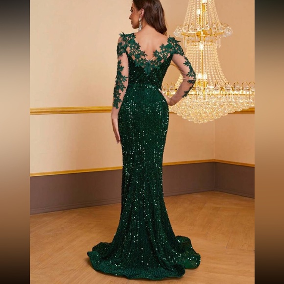 Trend4us Luxe Embroidered Peplum Blazer & Mermaid Skirt Two-Piece Set